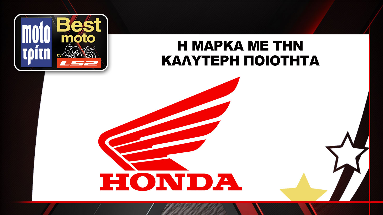Υπερψηφίστηκε η Honda ως η πιο ποιοτική μάρκα για το 2024, στο θεσμό Best Moto by LS2.